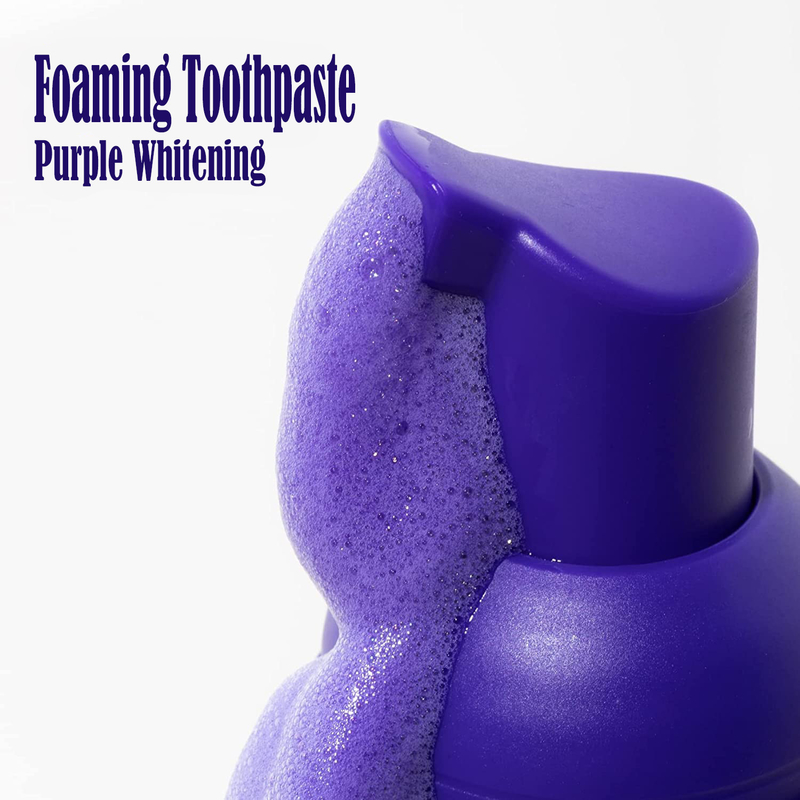 ODM-Zahnpflege-Zahnweißung pulverisieren Korrektor-Purple White Foaming-Zahnpasta der Farbev34