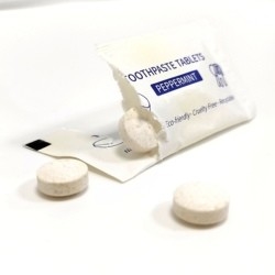 Hotel-Reise-Größen-Zahnweißungs-Tablet-feste Zahnpasta-organische Mundgeruch-Entferner-Mundwasser-Pillen-Minze