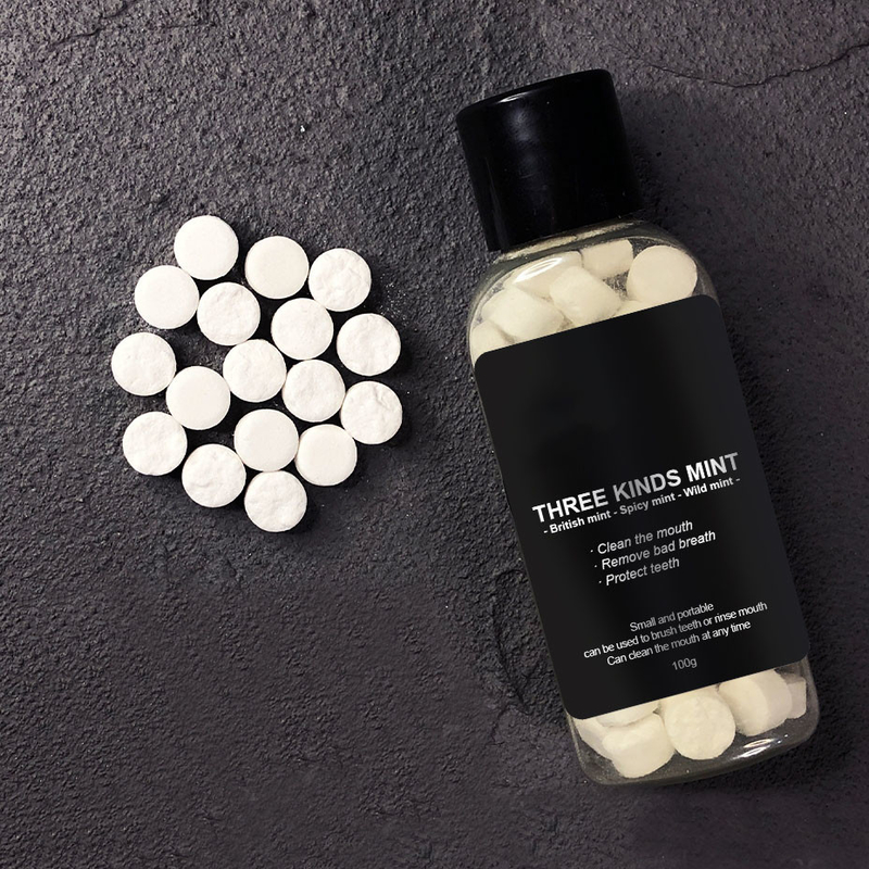 Zahnpasta-Tablet-Kaugummi-Nachfüllungs-Satz-Zahnweißung Anticavity-Minzen-Aroma Soems kaubares