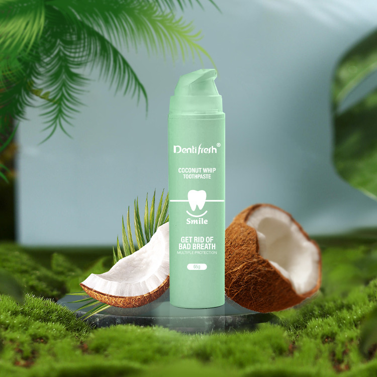 Nicht irritierende Bio-Zähne Aufhellen natürliche Pumpe Flasche Zahnpasten Zitrone Mango Erdbeer Geschmack