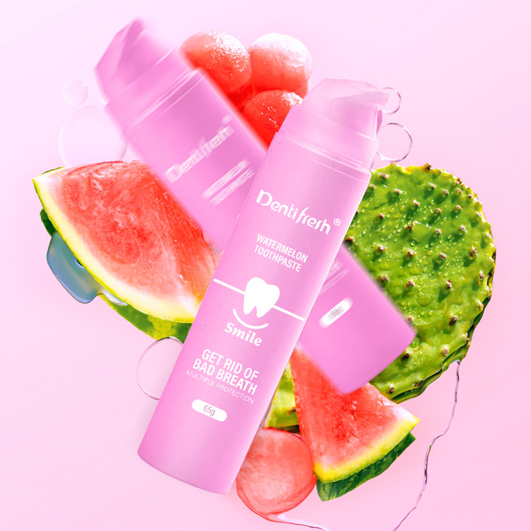 Nicht irritierende Bio-Zähne Aufhellen natürliche Pumpe Flasche Zahnpasten Zitrone Mango Erdbeer Geschmack