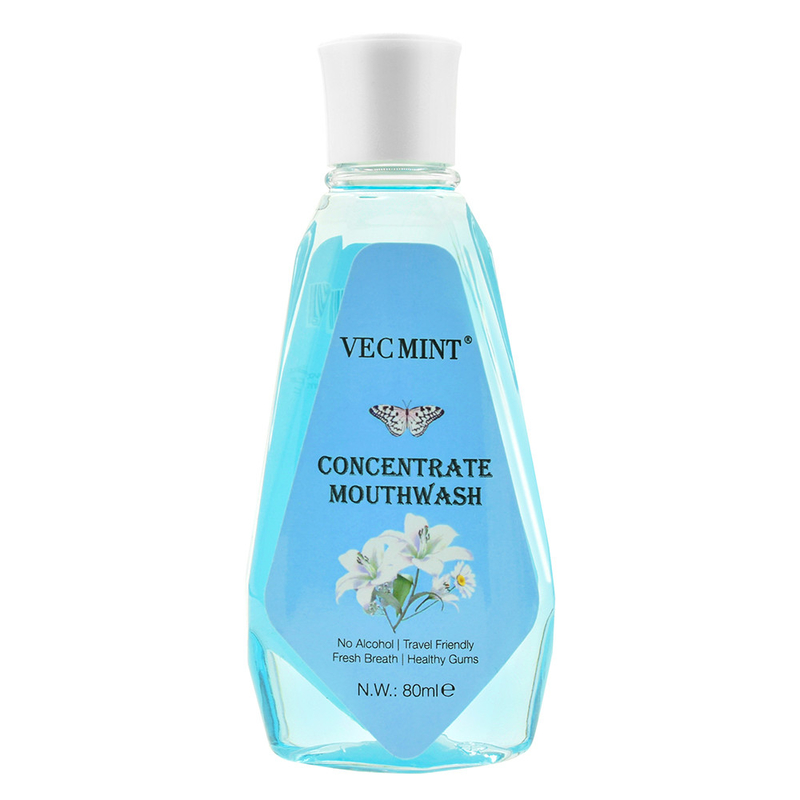 VECMINT Alkoholfrei 80 ml Blumenaromen Antibakterielle Konzentrat Mundwasser Mundwasser Zahnreinigung