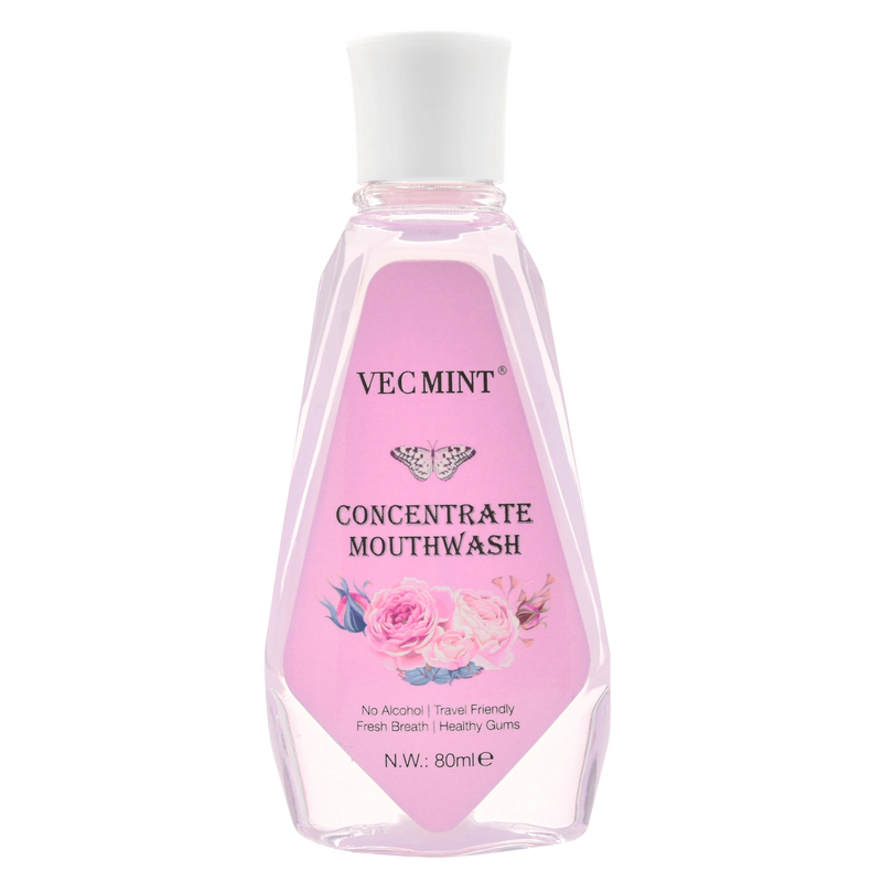 VECMINT Alkoholfrei 80 ml Blumenaromen Antibakterielle Konzentrat Mundwasser Mundwasser Zahnreinigung