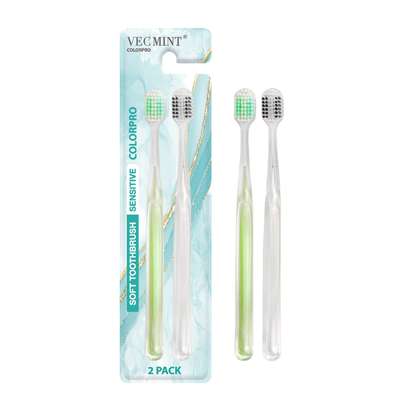 Großhandel Luxus-Kristallzähne-Bleichbürste-Zahnbürsten-Hochdichte-Tiefenreinigung-Kristallklar-Bürste-Handgriff-Zahn