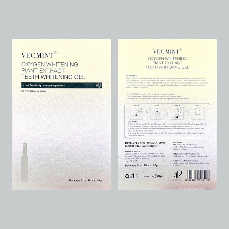 Professionelle Best Grade Carbamid Peroxid Zahnbleichgel Hochwertiges CE MSDS Zahnbleichgel Set für Zuhause