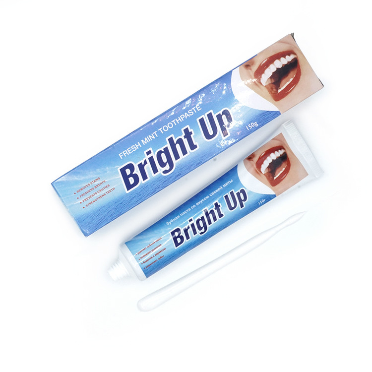 Bright Up Fabrikherstellung 150g Minzgeschmack Frischer Atem Zähne Zahnbleiche Zahnpasta
