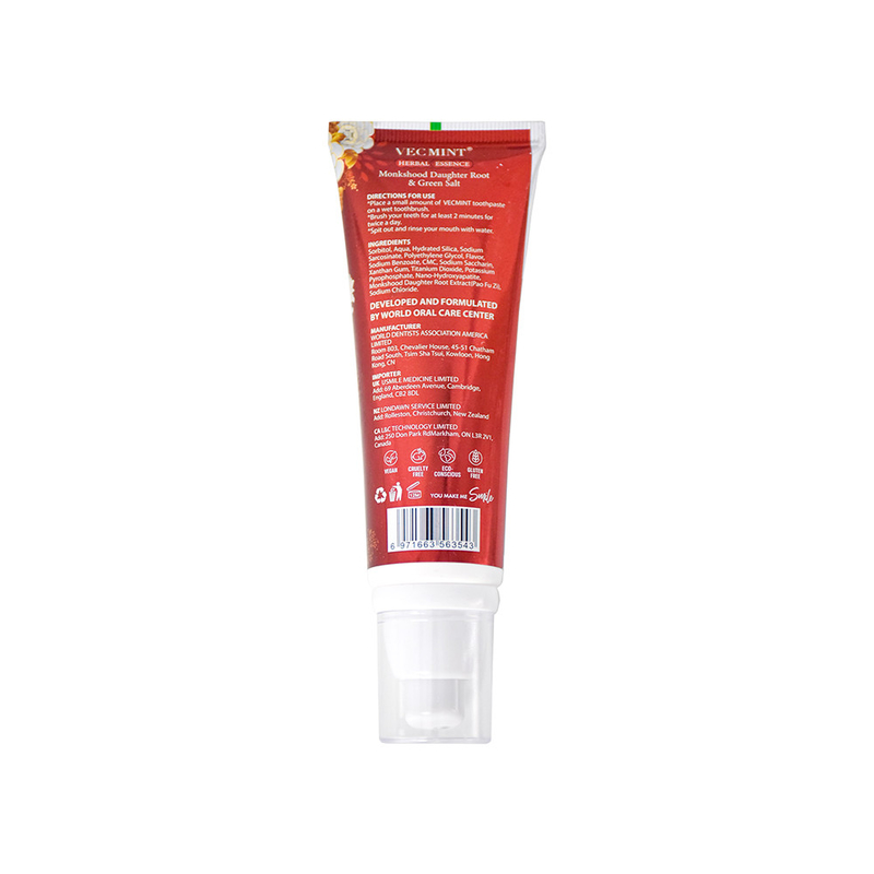 VECMINT HERBAL ESSENCE Nano-Hydroxyapatile Remineralisierung Zahnpasta 100g für gesunde Zähne Warmverkauf Fabrik Direktlieferung