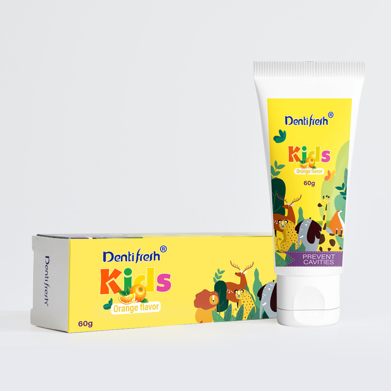 DENTIFRESH 60g Orange Geschmack Zahnpasta in Orange Geschmack Zahnpasta für Kinder Mini-Capacity Zahnpasta