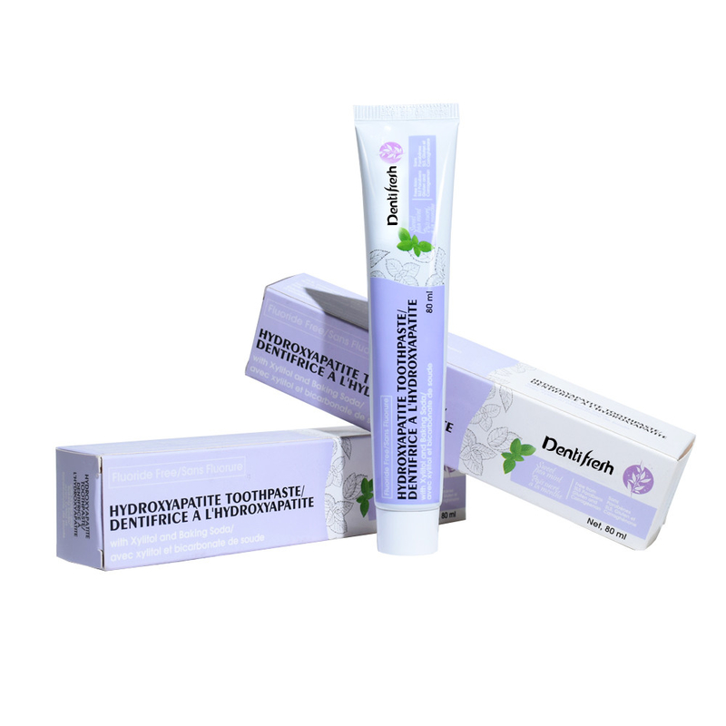 Zähnewasserfluorid - kostenlose Zahnpasta, 80 ml - Hydroxyapatit-Formel mit Xylitol und Backpulver für die Mundgesundheit