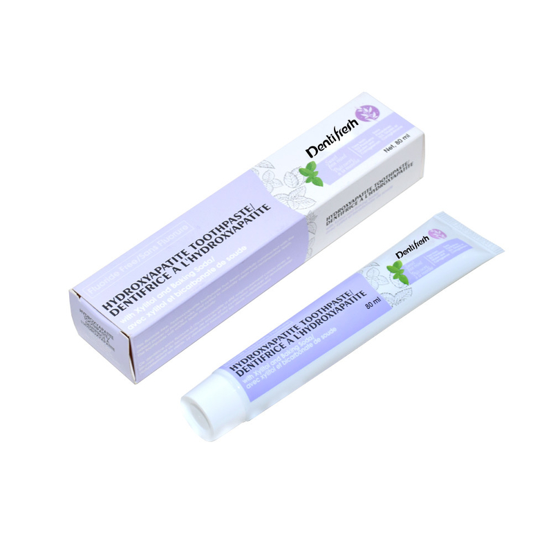 Zähnewasserfluorid - kostenlose Zahnpasta, 80 ml - Hydroxyapatit-Formel mit Xylitol und Backpulver für die Mundgesundheit