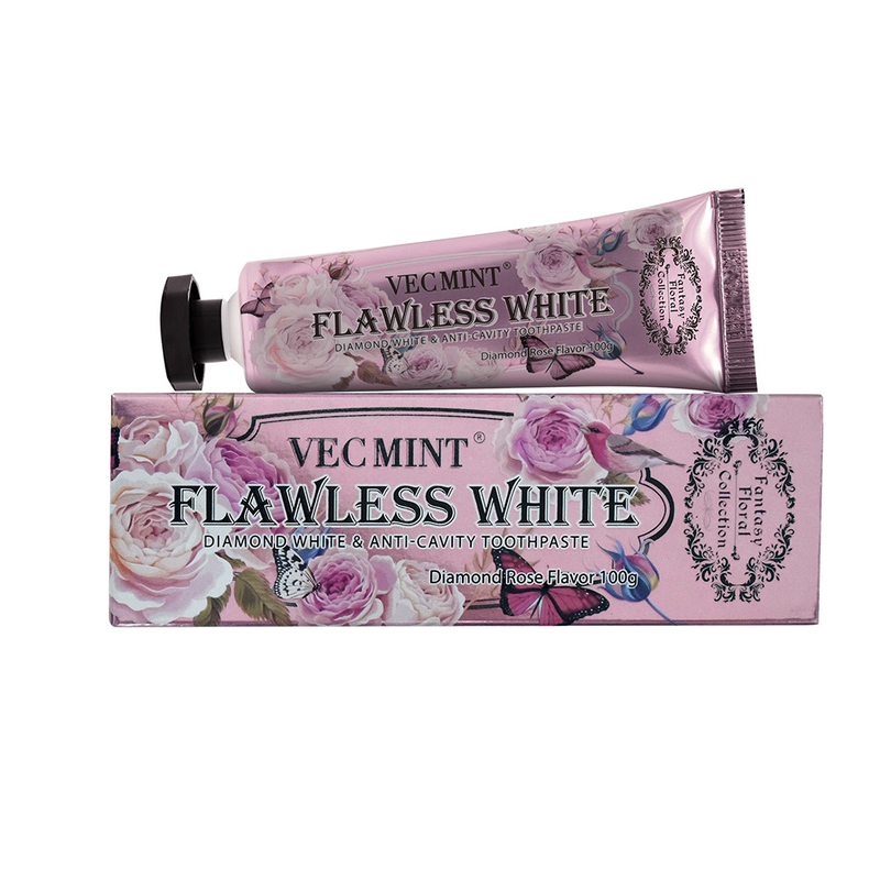 VECMINT Rose Zahnpasta 100g Zahnpasta für gesunde Zähne schicke Blumenkollektion Hot Sale Fabrik Direktlieferung