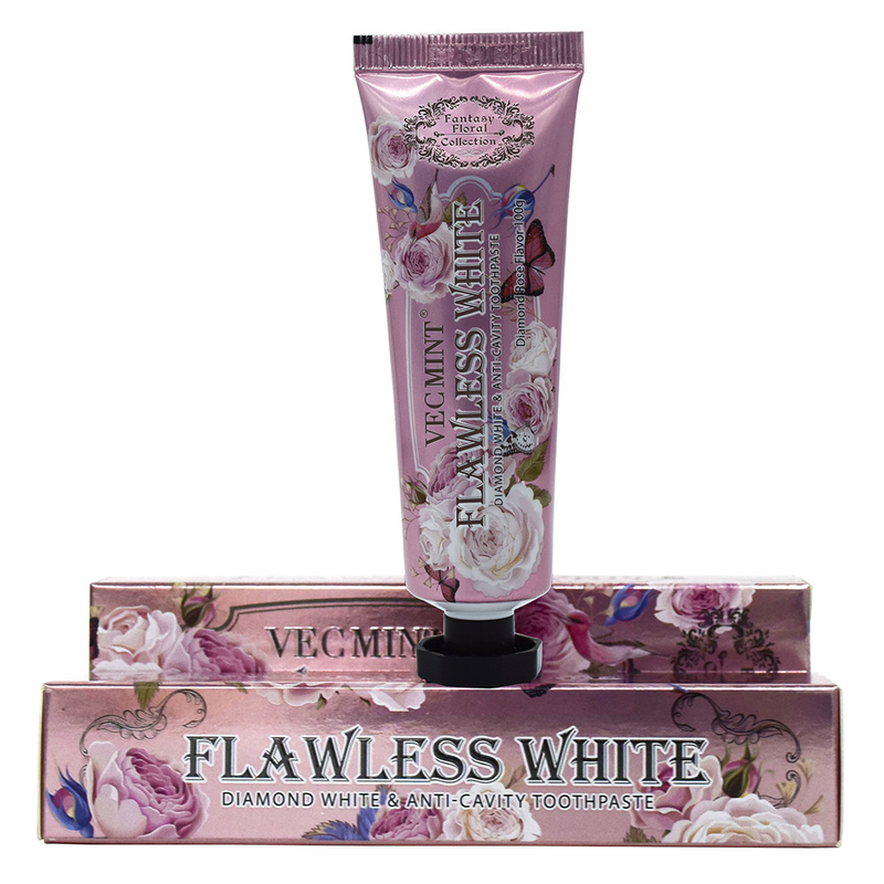 VECMINT Rose Zahnpasta 100g Zahnpasta für gesunde Zähne schicke Blumenkollektion Hot Sale Fabrik Direktlieferung