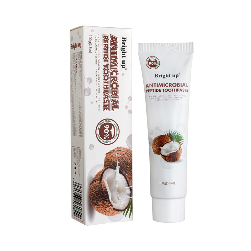 Hochwertige, helle, antimikrobielle Peptid-Zahnpasta, 100 g pro Tube Kokosnussöl