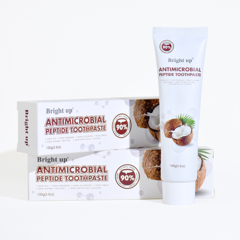 Hochwertige, helle, antimikrobielle Peptid-Zahnpasta, 100 g pro Tube Kokosnussöl