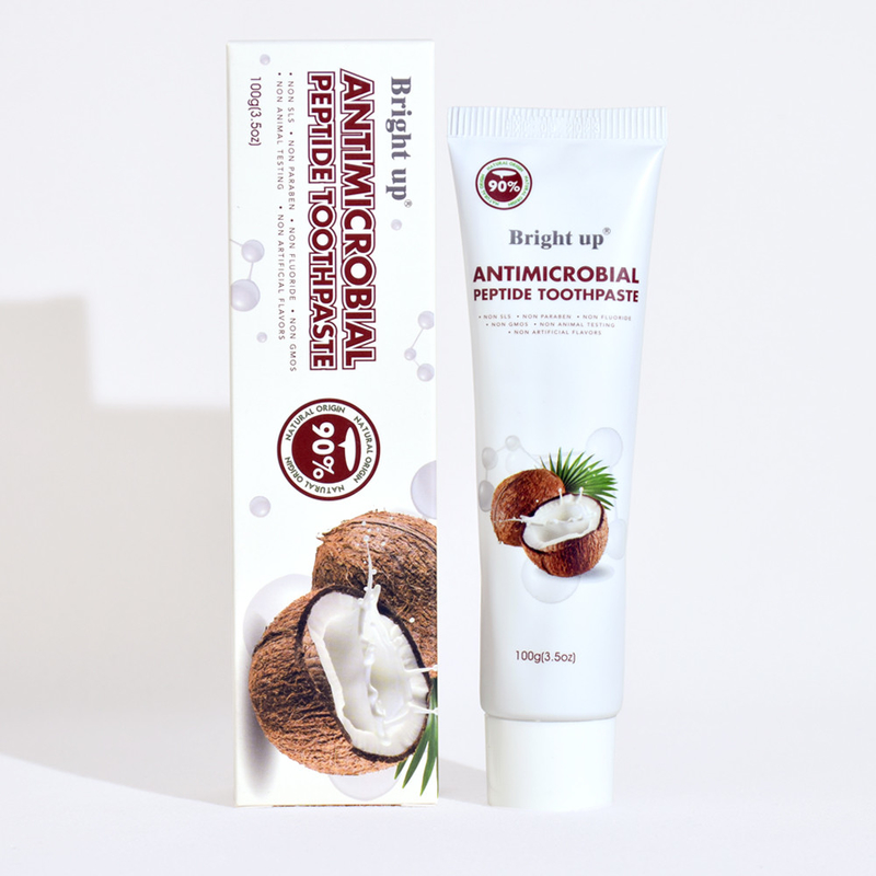 Hochwertige, helle, antimikrobielle Peptid-Zahnpasta, 100 g pro Tube Kokosnussöl