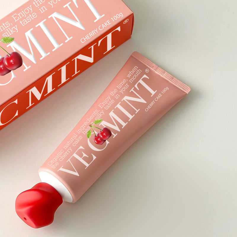 VECMINT Kirschkuchen Geschmacks-Zahnpasta - mit biologischen natürlichen Zutaten, ein köstliches milchiges Oral-Erlebnis
