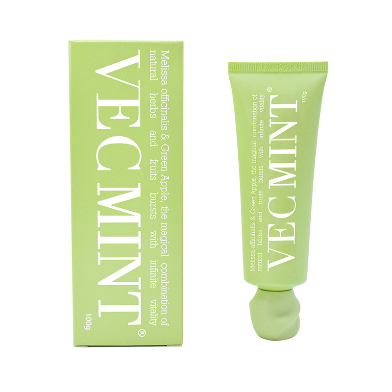 VECMINT 100g Zahnpasta: Entfesseln Sie die orale Vitalität mit magischen Naturkräutern und Früchten (Melissa officinalis & Green Apple)
