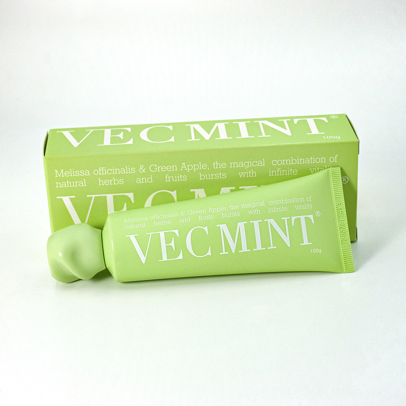 VECMINT 100g Zahnpasta: Entfesseln Sie die orale Vitalität mit magischen Naturkräutern und Früchten (Melissa officinalis & Green Apple)