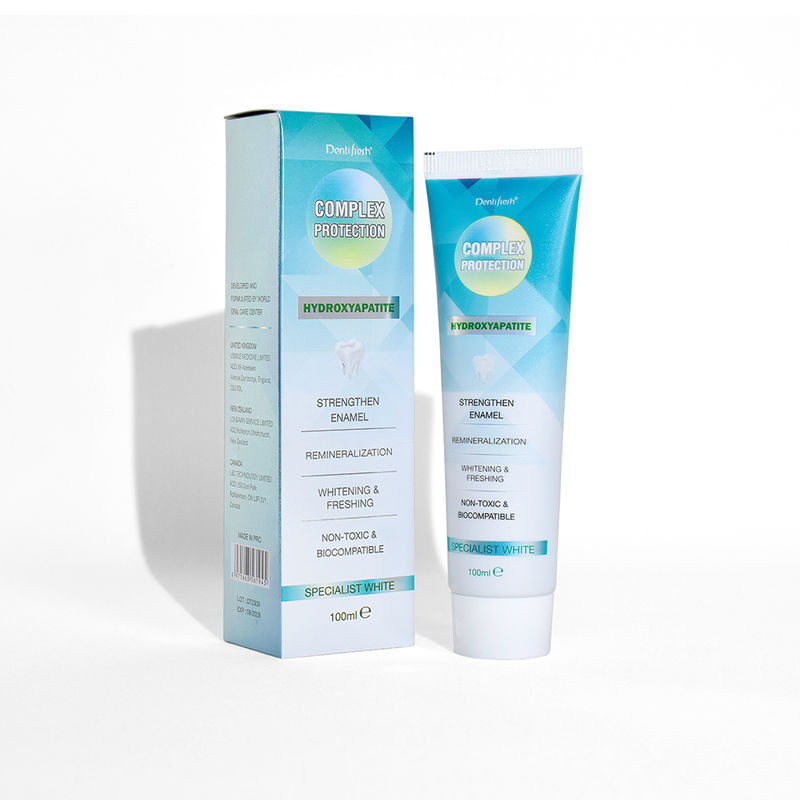 Moderate Aufhellungswirkung Zähne Zähnebleiche Zahnpasta mit Zahnbürste zweimal täglich und Natriumphytat-Zutaten