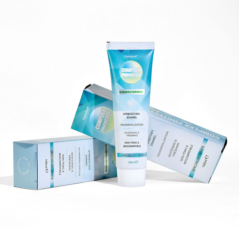 Moderate Aufhellungswirkung Zähne Zähnebleiche Zahnpasta mit Zahnbürste zweimal täglich und Natriumphytat-Zutaten