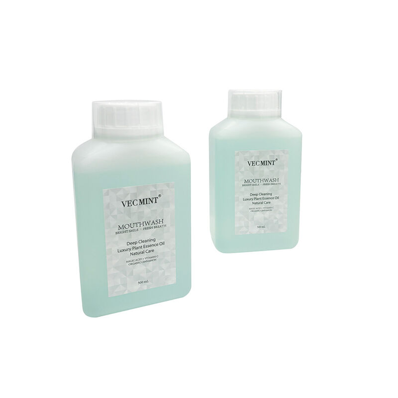 VECMINT Natürliche Mundspülung - tief reinigende Mundpflege Spülen Sie mit Luxuspflanzenöl für frischen Atem 500 ml