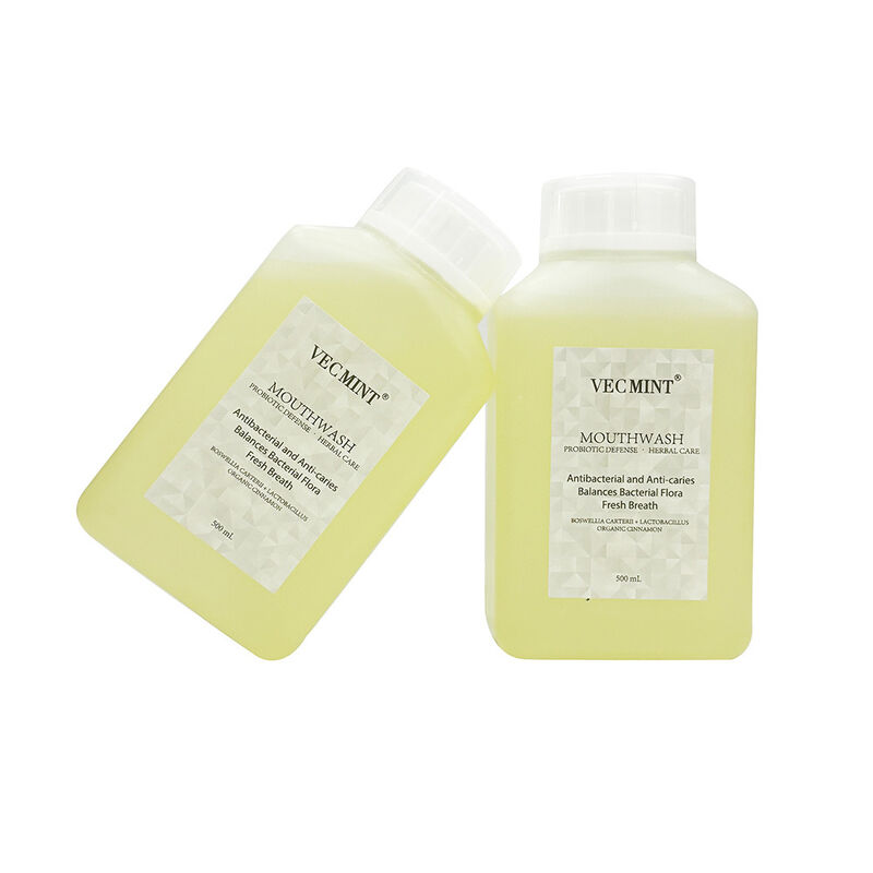 VECMINT Probiotika Verteidigung Kräuter Mundwasser - Antibakterielle Anti-Hohlräume Mundspülung (Balance Bakterienflora & frischer Atem) 500 ml Großhandel