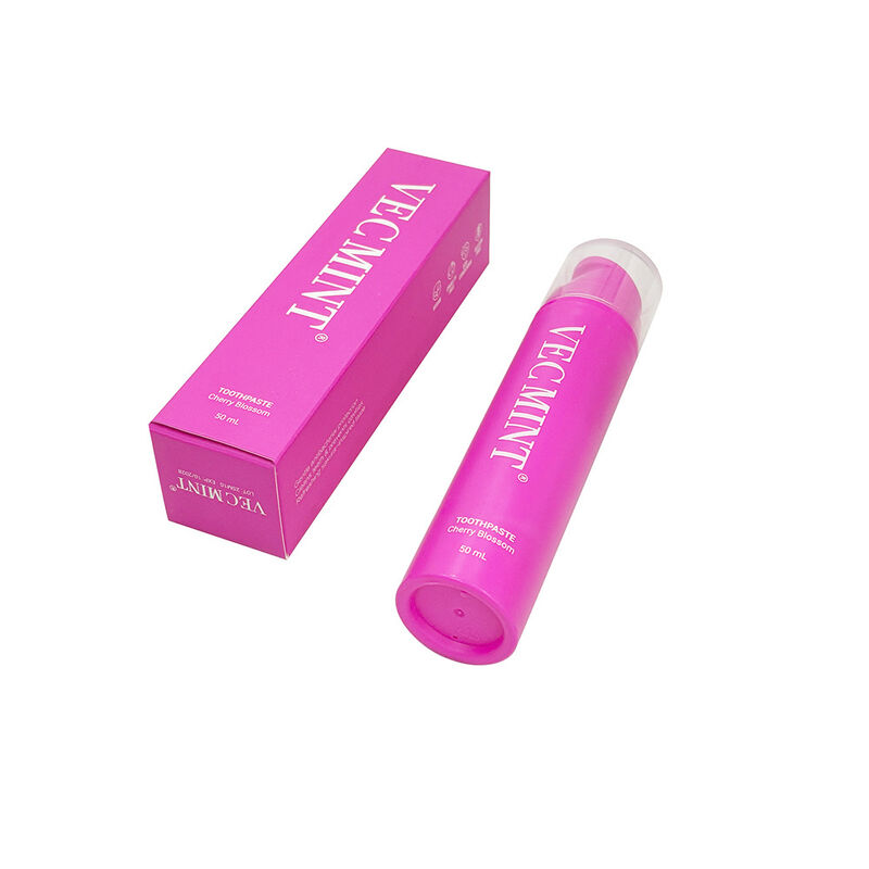 VECMINT Cherry Blossom Zahnpasta 50mL - Pump Flasche Design Fluoridfreie Mundpflege Paste für sanfte Zähne