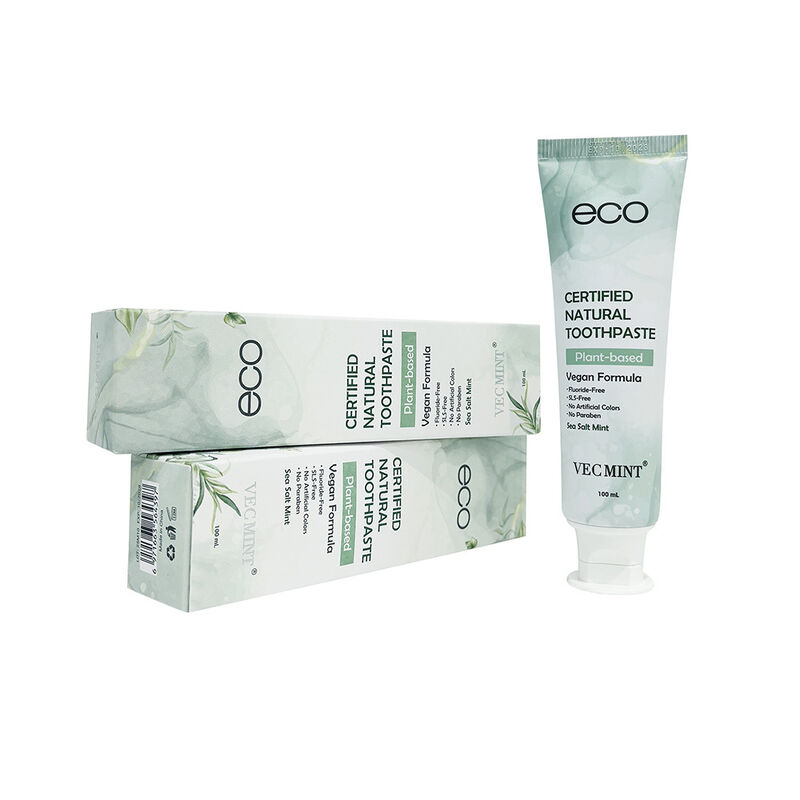 Eco Certified Natural Toothpaste Plant-Based Vegan 100ml Sea Soft Mint - OEM/ODM Available