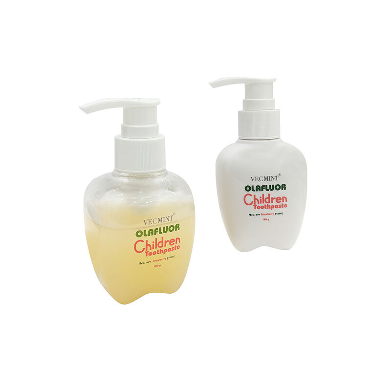 OLAFfluor Kinder Zahnpasta von VECMINT - 100g Pumpenflasche Erdbeergeschmack sichere Mundpflege Zahnpasta für Kinder  tägliche Hygiene