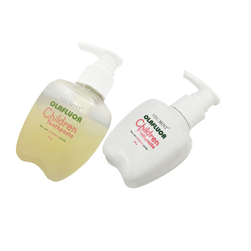 OLAFfluor Kinder Zahnpasta von VECMINT - 100g Pumpenflasche Erdbeergeschmack sichere Mundpflege Zahnpasta für Kinder  tägliche Hygiene